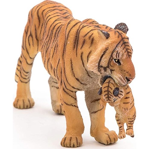 papo Tigress With Cub Wild Animal Kingdom Figurine, Multicolour 50118 3465000501181
