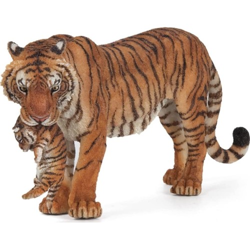 papo Tigress With Cub Wild Animal Kingdom Figurine, Multicolour 50118 3465000501181