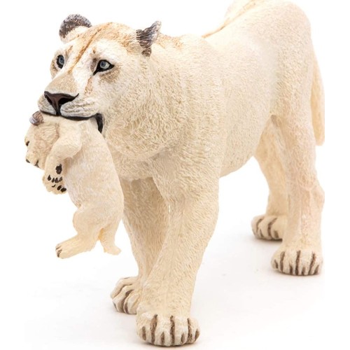 papo Wild Animal Kingdom Λευκό Λιοντάρι με Κουταβάκι 50203 3465000502034