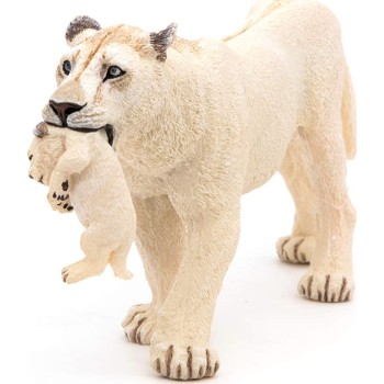 papo Wild Animal Kingdom Λευκό Λιοντάρι με Κουταβάκι 50203 3465000502034