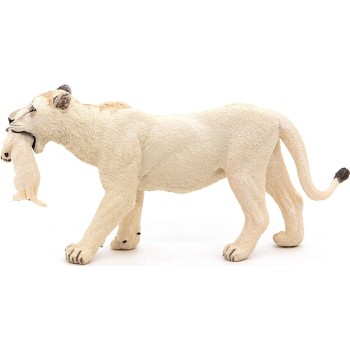 papo Wild Animal Kingdom Λευκό Λιοντάρι με Κουταβάκι 50203 3465000502034