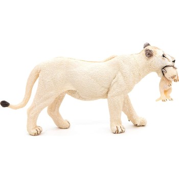 papo Wild Animal Kingdom Λευκό Λιοντάρι με Κουταβάκι 50203 3465000502034