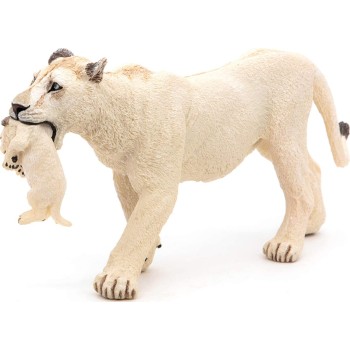 papo Wild Animal Kingdom Λευκό Λιοντάρι με Κουταβάκι 50203 3465000502034