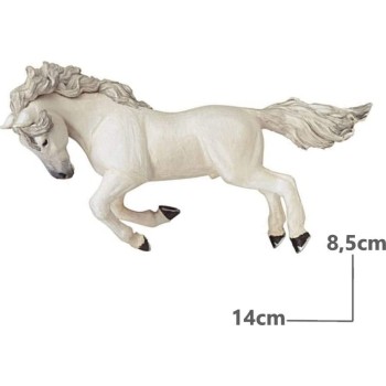 papo White Reared Up Horse 51521 3465000515218