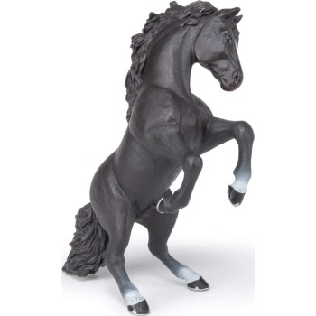 papo Black Reared Up Horse 51522 3465000515225