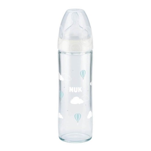 NUK Classic Baby Bottle Medium Flow Silicone 240Ml 0-6 Months 10745080 4008600223849
