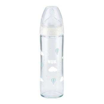 NUK Classic Baby Bottle Medium Flow Silicone 240Ml 0-6 Months 10745080 4008600223849