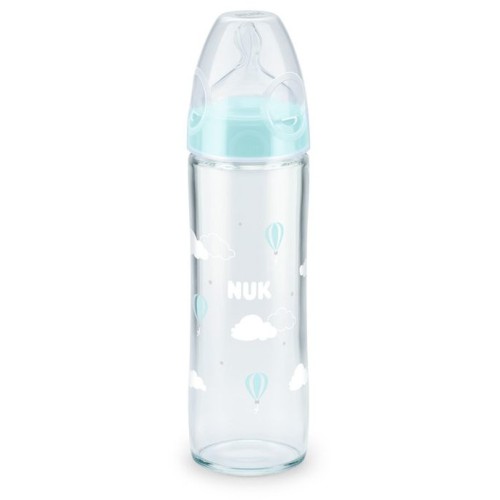 NUK Classic Baby Bottle Medium Flow Silicone 240Ml 0-6 Months 10745080 4008600223849