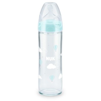 NUK Classic Baby Bottle Medium Flow Silicone 240Ml 0-6 Months 10745080 4008600223849