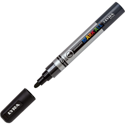 Lyra Μαρκαδόροι Graduate Mark All 2mm - Μαύρο L6820099 4084900604786