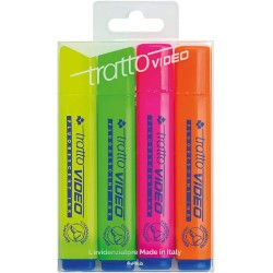 tratto Stretch Video Envelope With 4 Highlighters, Multicolor, Default 000830800 8000825830808