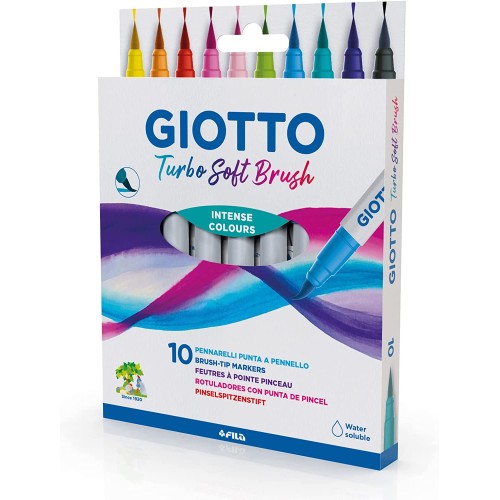 Giotto Μαρκαδόροι Πινέλο Κουτί των 10 Τμχ Turbo Brush 426800 8000825049217