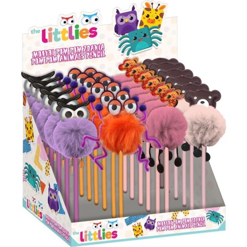 Diakakis imports Pencil Pompom Figures 4 Colors The Littlies 000646935 5205698618079