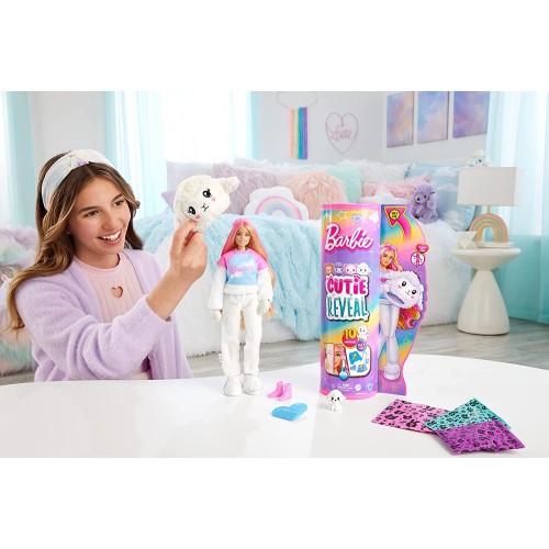 Mattel Barbie Cutie Reveal - Προβατάκι Βελούδινη Στολή, 10 Εκπλήξεις HKR03 194735106738