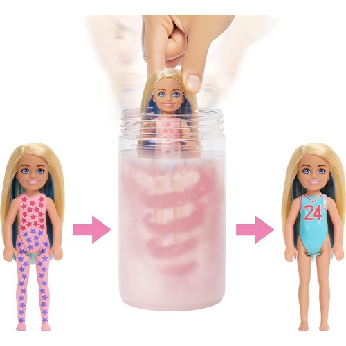 Mattel Barbie Color Reveal Dolls, Chelsea Small Doll With 6 Unboxing Surprises Inc HKT85 194735108121