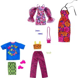 Mattel Barbie Μοδες - Σετ Των 2, Dressy Με Θέμα Τα Λουλούδια GWF04 / HJT35 194735093977