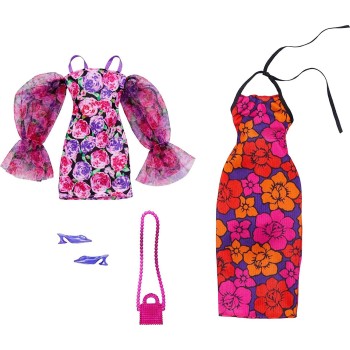 Mattel Barbie Μοδες - Σετ Των 2, Dressy Με Θέμα Τα Λουλούδια GWF04 / HJT35 194735093977