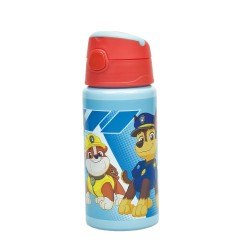 GIM Aluminium Water Canteen Flip 500Ml Paw Patrol Pups At Play 555-22248 5204549152984