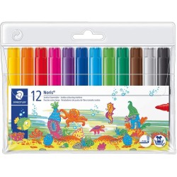 STAEDTLER Noris 340 Σετ 12 Μαρκαδόροι Jumbo Fibre Tip 340 WP12 4007817315361