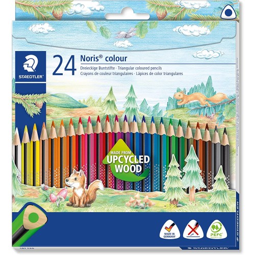 STAEDTLER Ξυλομπογιές Noris Χρωματιστές 24τμχ 187 C24 4007817037225