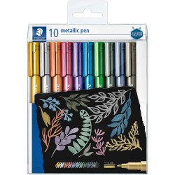 STAEDTLER Metallic Pen Pack of 10 Pieces in Various Colors 8323 TB10 4007817077825