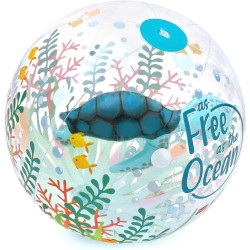 Legami Good Vibes Φουσκωτή Μπάλα Παραλίας, Χρώμα Sea Turtle, One Size BBS0001 8053610784596