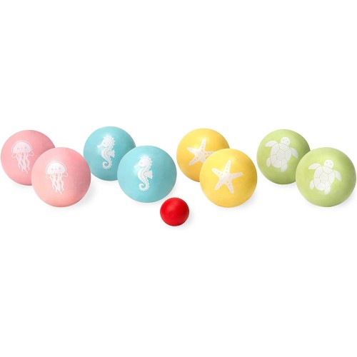 Legami Wooden Bocce Set, 8 Bocce and 1 Pallino, Case Included BOC0001 8053610784510