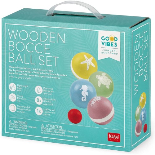 Legami Ξύλινο σετ Μπάλες Wooden Bocce Ball Set, Περιλαμβάνεται Θήκη BOC0001 8053610784510