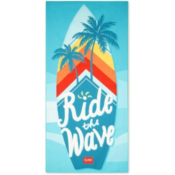 Legami Beach Towel Compact and Lightweight  for Beach Travel Camping Pool 85x180 cm Surf Theme BT0023 8053610783803