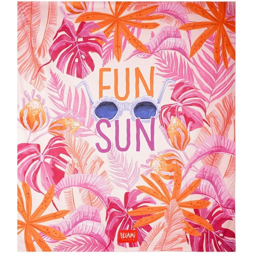 Legami Πετσέτα Παραλίας Maxi Beach Towel - Tropical, Περιλαμβάνεται Θήκη 175x200 cm BTM0004 8053610783810