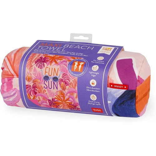 Legami Πετσέτα Παραλίας Maxi Beach Towel - Tropical, Περιλαμβάνεται Θήκη 175x200 cm BTM0004 8053610783810