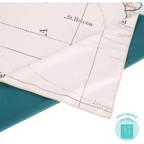 Legami Maxi Beach Towel Theme Travel Quick Drying Ultraabsorbent Towel In Microfibre 175X200 Cm BTM0001 8052461961545
