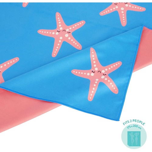Legami Maxi Beach Towel for 2 Case Included Compact and Lightweight Pool 175x200  BTM0005 8053610783827