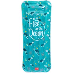 Legami Inflatable Mattress With Glitter 2 air Chambers Includes Patch 80x175 cm Sea Turtle Theme MATT0008 8053610784763