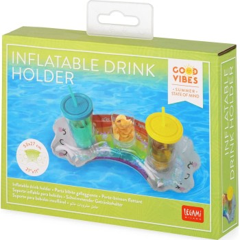 Legami Floating Drink Holder, For Swimming Pool, 3 Spaces To Place Glasses IDH0001 8053610784756