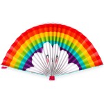 Legami Folding Paper Fan, Fiesta and Siesta, 19,5x2 cm, Alhoa Rainbow Elastic Closure to Take It Always With You, to Cool Off PA