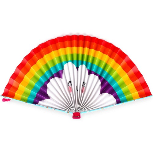Legami Βεντάλια από Χαρτί, Fiesta and Siesta, 19,5x2 cm, Θέμα Rainbow, Ελαστικό Κλείσιμο PAP0006 8053610784817