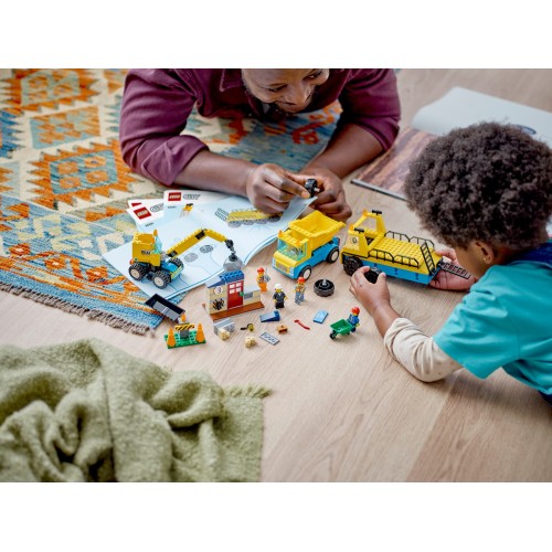 LEGO City Construction Trucks And Wrecking Ball Crane 60391 5702017416465