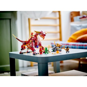 LEGO Ninjago Δράκος Λάβας Που Μεταμορφώνεται Σε Κύμα Φωτιάς 71793 5702017416540