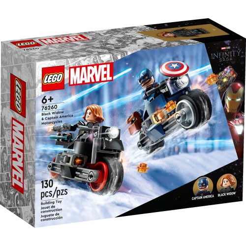 LEGO Marvel Super Heroes Black Widow And Captain America Motorcycles 76260 5702017419763