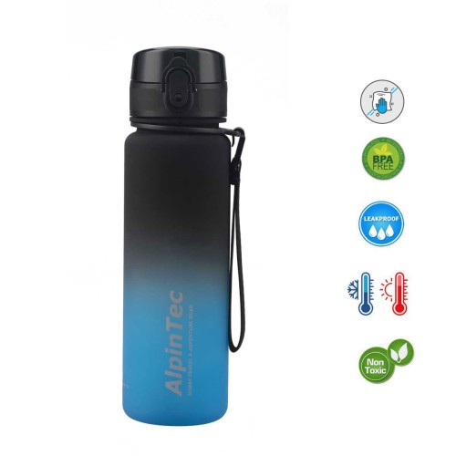 AlpinTec AlpinPro Mood Water Canteen 500ml Black/Blue G-500BLBE 4891321282277
