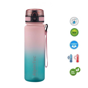 AlpinTec AlpinPro Water Canteen 500ml - Mood - Pink / Ciel G-500PKCI 4891321282253