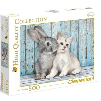 Clementoni Παζλ Quality Collection Γατάκι Κουνελάκι 500 Τμχ 1220-35004 8005125350049