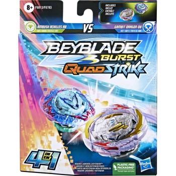 Hasbro Beyblade Burst Quadstrike Fierce Gambit Dragon And Qs Ambush Achiles Dual Pack F6783 / F6813 5010996132567
