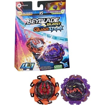 Hasbro Beyblade Burst Quadstrike Fierce Ambush Nyddhog Qs Chain Poseidon K8 Dual Pack F6783 / F6814 5010996132550