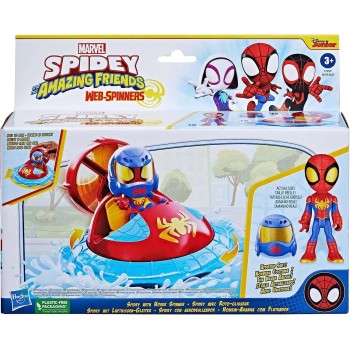 Hasbro Marvel Spidey And His Amazing Friends Web-Spinners Spidey With Hover Spinner Vehicle F6775 / F7252 5010996139207