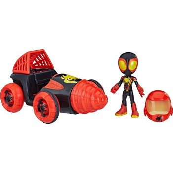 Hasbro Marvel Spidey And His Amazing Friends Web-Spinners Drill Spinner Vehicle, Figure, Helmet Accessory F6775 / F7253 50109961