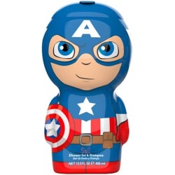 Air-Val Captain America Shower Gel & Shampoo 2 In 1 Παιδικό Αφρόλουτρο & Σαμπουάν 2 Σε 1, 400Ml 9033 8411114090337