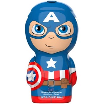 Air-Val Captain America Shower Gel & Shampoo 2 In 1 Παιδικό Αφρόλουτρο & Σαμπουάν 2 Σε 1, 400Ml 9033 8411114090337