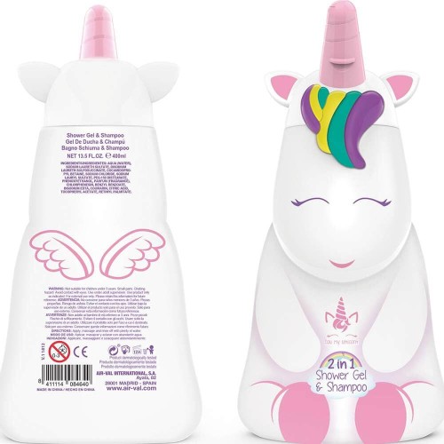 Air-Val Unicorn Shower Gel & Shampoo 2 In 1 Shampoo & Shower Gel 400Ml 8472 8411114084725